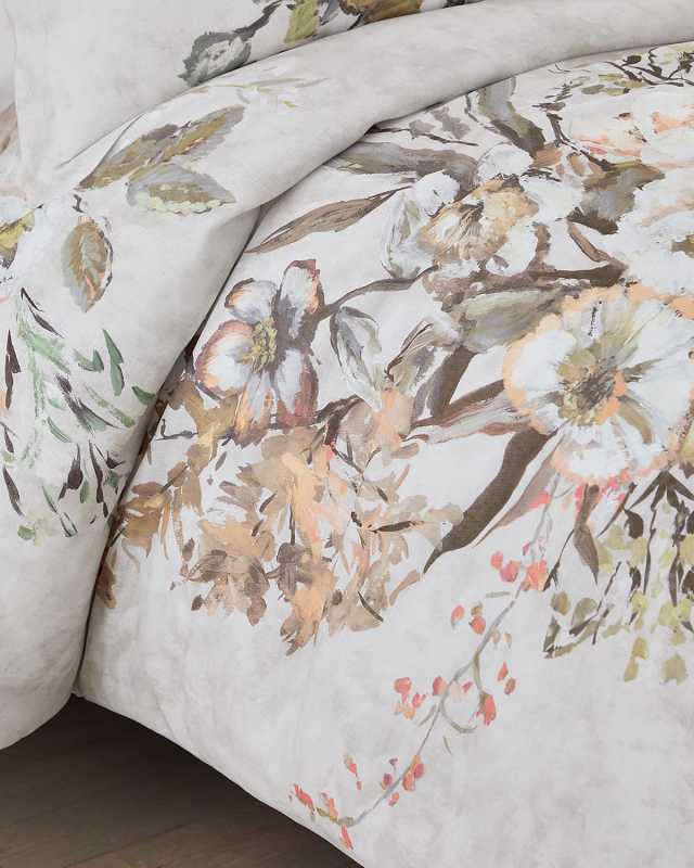 Margaretta Sepia King Duvet Cover
